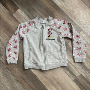 Gray Minnie Mouse Zip Up Jacket Disney World 4T